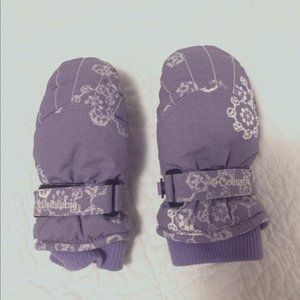 Columbia Toddler Mittens one size purple with velcro strap